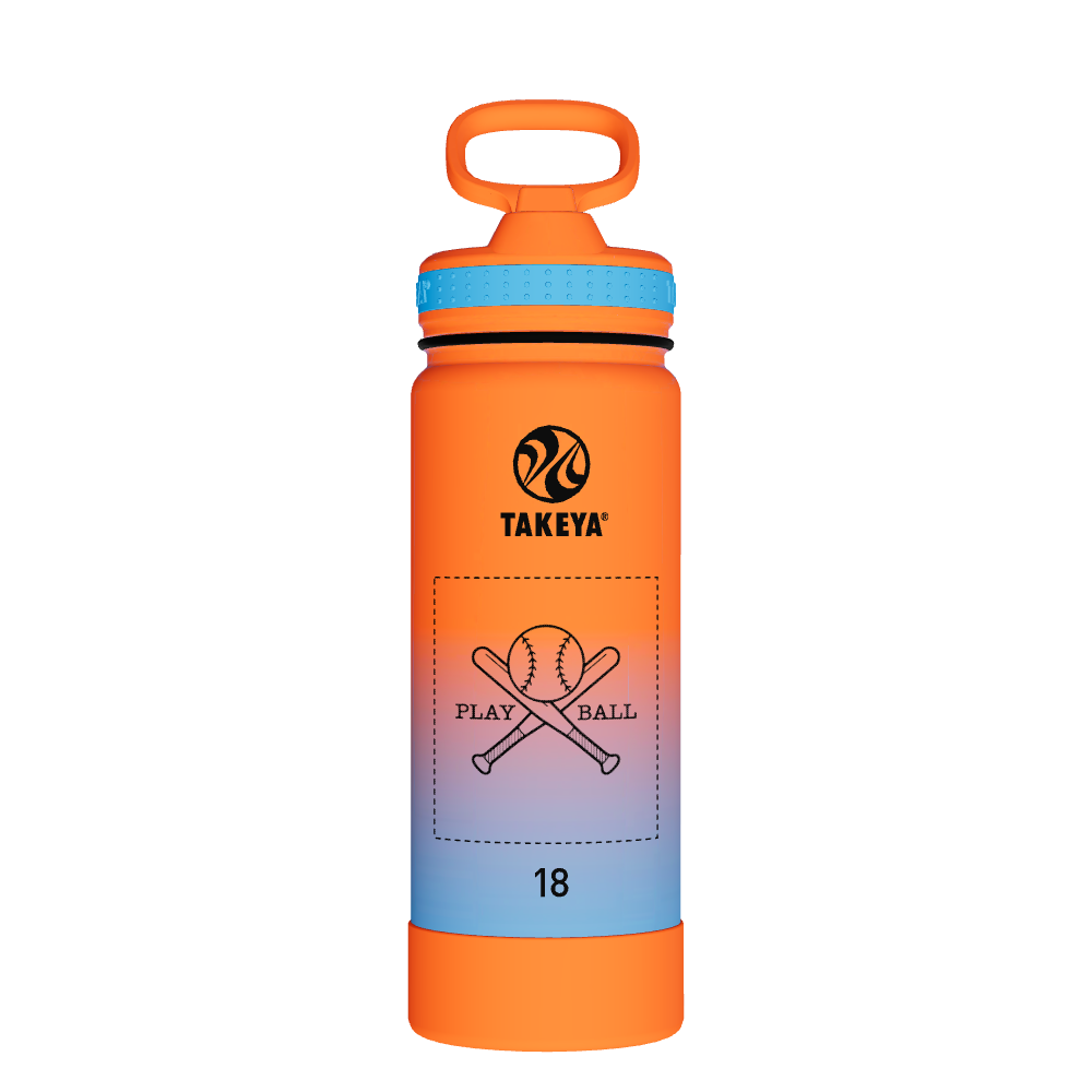 Actives Water Bottle With Straw Lid - customized